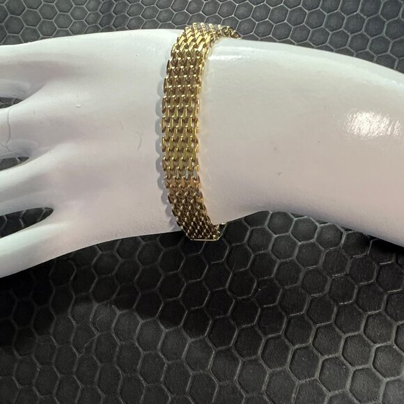 Gold Cuban Bracelet 18K Yellow Gold Plated - Picture 1 of 2